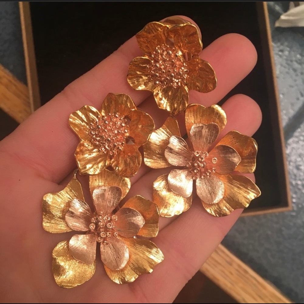 Oscar de la Renta statement earrings